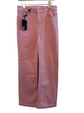 NWT Paige Atley High Rise Ankle Flare Jeans Pink Bloom Sz 29